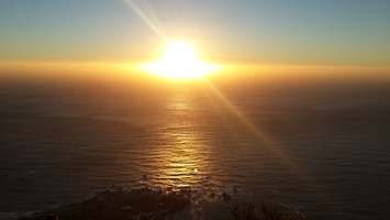 Moment of sunset from top of Lion's Head