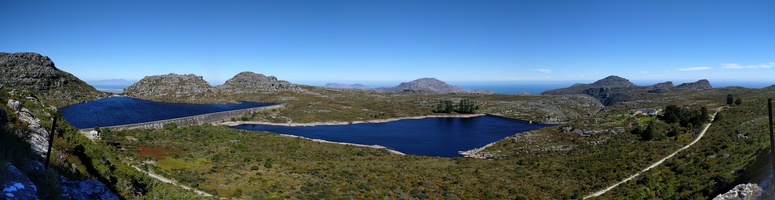 Panoramic photo of dams on top of Table Mountain_180