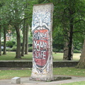Imperial War Museum, London - "Peace" of Berlin Wall at Entrance