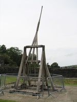 Siege Machine at Caerphilly Castle, Wales