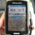 GPS on way to Cardiff Castle, Wales