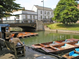 Boats on river at Cambridge, England
