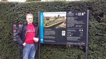 At the maze at Hampton Court Palace