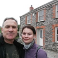 Us in front of Doc Martin's house at Port Isaac