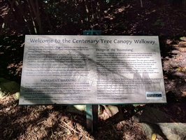 Sign at start of the Centenary Tree Canopy Walkway