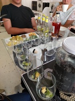 Tasting layout at The Woodstock Gin Company