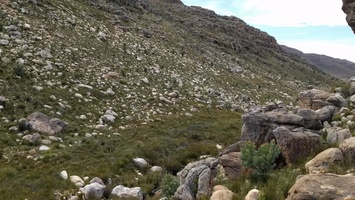 Video showing rock cairns