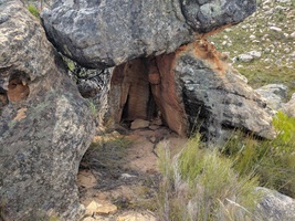 Quite a few natural rock shelters along this trail