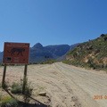 Leopard sign at top of Niewoudts Pass