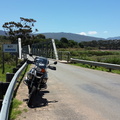 My bike at the old bridge outside Botrivier