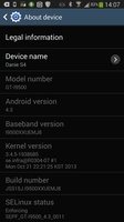 Final product showing Android 4.3 running