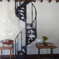 Matjiesfontein - wrought iron stairs in coffee shop