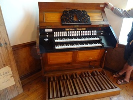 Inside the NG Church at Sutherland - Old organ which worked with the pipes