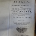 Inside the NG Church at Sutherland - Front page of big Bible