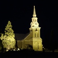Night shot of the church at Sutherland