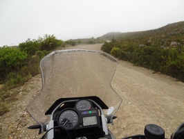 Raining and low cloud over Swartberg Pass past Oudtshoorn... visibility eventually dropped to 20 metres and we had to crawl along