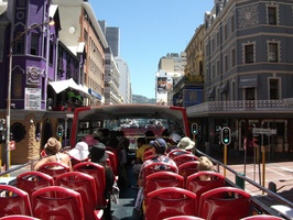 Travelling up Long Street in Cape Town