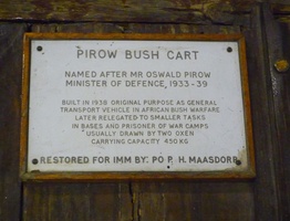 SA Navy Museum Simon's Town - Pirow Bush Cart