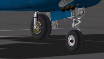 Piper PA-32R in X-Plane showing wheels details