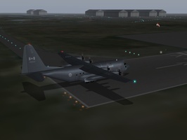 Hercules C-130 at Ysterplaat AFB in X-Plane