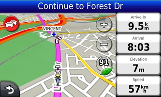 Garmin Nuvi 3790T - Heading up Links Drive with N2 Traffic