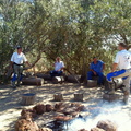 Lunch break with boerewors on the fire