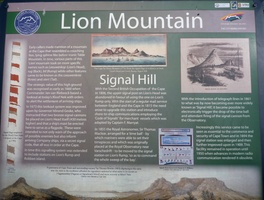 Sign giving history of Signal Hill