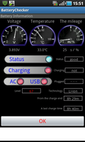 BatterChecker Widget - latest version showing new information shown on my Galaxy S Phone