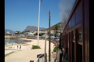 Steam Train passing Kalk Bay (Video)
