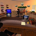 The USA Oval Office in Second Life - me about to broadcast to the nation