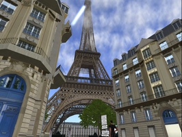 Paris Bourbon Island on Second Life - Eiffel Tower