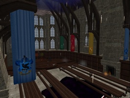 Harry Potter in Second Life - Inside the Dining Hall in Hogwarts School