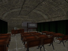Harry Potter in Second Life - Defence Against the Dark Arts classroom in Hogwarts School