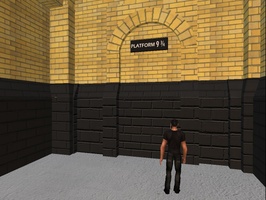 Harry Potter in Second Life - Entrance to Platform 9 3/4