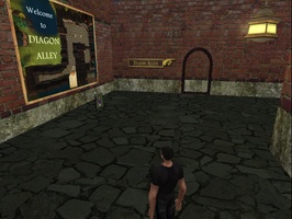 Harry Potter in Second Life - Hole in wall to Diagon Alley