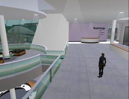 UK National Health Service on Second Life - Upstairs leading to treatment rooms