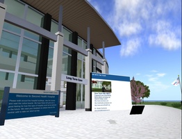 UK National Health Service on Second Life - Main entrance to virtual hospital