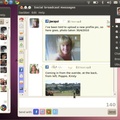 Ubuntu 10.4 Lucid Lynx - Integrated Social Media Apps Open