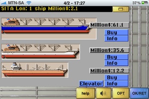 Ports of Call on iPhone - Buying a Ship