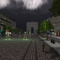 Champs Elysees Avenue in Paris in Second Life