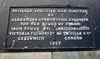 Plaque on lighthouse