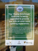 Flying Dutchman Funicular notice for upgrade