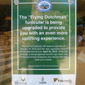 Flying Dutchman Funicular notice for upgrade