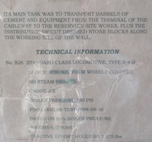 Information on old locomotive at Water Works Museum