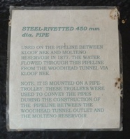 Sign on old pipe