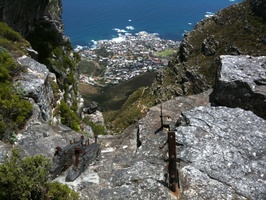At old cableway on top of Table Mountain