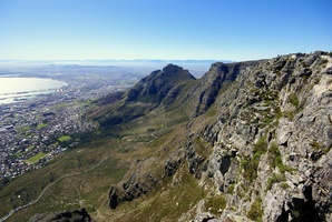 View of Table Mountain with Devil's Peak in the background