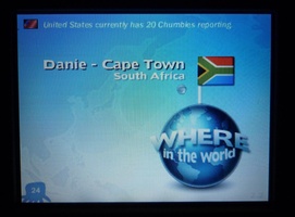 Yes I appear on the "Where in the World" Chumby widget...