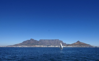 Yacht in Table Bay