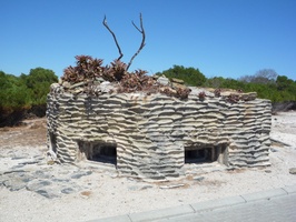 Bunker or lookout on way to entrance
